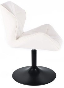 LuxuryForm DESIGN Stolička MILANO na čiernom tanieri - biela
