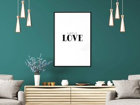 Plagát s jednoduchým nápisom - Simple Love