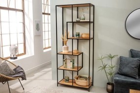 Polica Slim Line 185x77cm dub divoký čierny