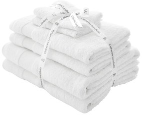 Biele froté bavlnené uteráky a osušky v súprave 6 ks Anti–Bacterial – Catherine Lansfield