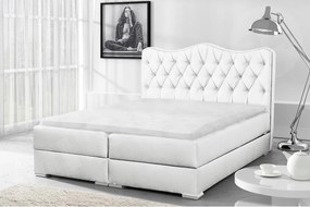 Manželská posteľ 200 cm Medieval (biela)