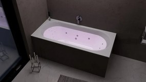 Polysan Polysan, OBLO hydromasážna vaňa, 165x48cm, Attraction Hydro-Air, chróm, Colorterapie, 72840.4011