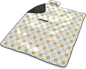 Sablio Plážová deka Farebné kvetinky: 200x140 cm