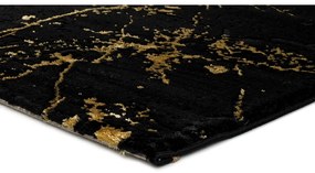 Čierny koberec Universal Gold Marble, 140 x 200 cm
