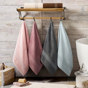 BAVLNENÝ UTERÁK RIVA SADA 3KS 70X140 CM STRIEBORNÁ