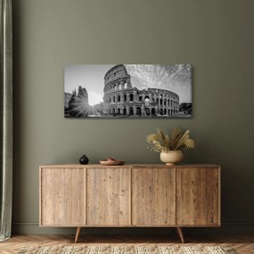 Obraz - Koloseum v Ríme, čiernobiele (120x50 cm)