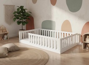 Široká posteľ BELLA SIMA 120×200 cm Montessori – biela