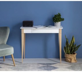 Biely pracovný stôl Ragaba Mimo, dĺžka 65 cm