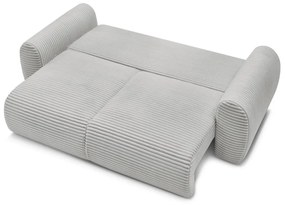 Svetlosivá menčestrová rozkladacia pohovka 257 cm Lucien – Bobochic Paris