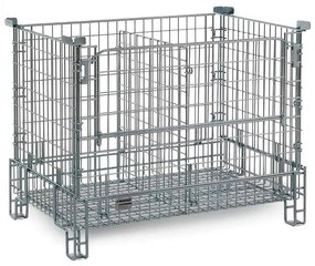Wanzl Drôtený paletový kontajner PC 1000/1, sklopná podliena stena