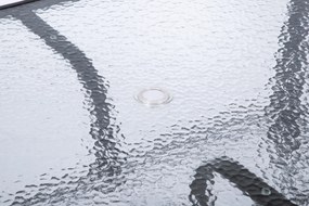 Noela Záhradný jedálenský set Klaudia transparentný + 4x kovová stolička Ramada