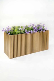 Drevený kvetináč MAXI, s priečkami, akácie, šírka 84 cm, hnedá