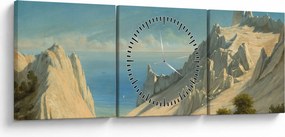 Obraz - Georg Emil Libert, View of Sommerspiret, the Cliffs of Møn, reprodukcia (s hodinami) (90x30 cm)