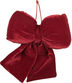 Červená dekoračná závesná mašľa Bow M - 18*10*20 cm