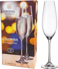BOHEMIA COLUMBA POHÁR NA ŠAMPANSKÉ 260ML SADA 2KS