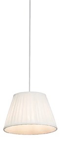 Retro závesná lampa krémová 25 cm - Plisse