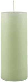IB Laursen Zelená stĺpcová sviečka LIGHT GREEN 15 cm