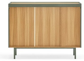 Zelená nízka komoda v dekore duba 110x85 cm Arista – Teulat