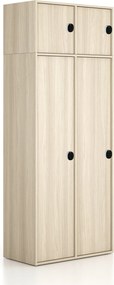 Nadstavba pre skrine FRAME, 2x dvere, 872 x 450 x 427 mm, kódový zámok, dub prírodný