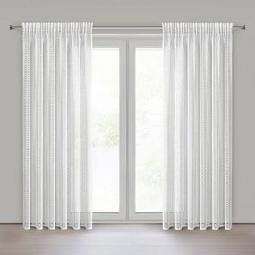 ZÁVES NA PÁSKE BONITA 140X270 CM BIELA
