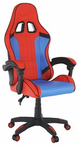 Kondela Kancelárske/herné kreslo, modrá/červená, SPIDEX