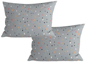 Sada 2 ks dekoračných obliečok na vankúš PINTURA 40x60 cm, sivá