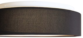 Inteligentné stropné svietidlo čierne 35 cm vrátane LED a diaľkového ovládania - Flat Drum