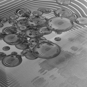 Obraz - Čiernobiele bubliny (120x50 cm)
