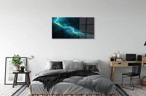 Sklenený obraz blesky fraktály 120x60 cm