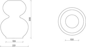 Tmavomodrá keramická váza (výška 36 cm) Tuga – noo.ma