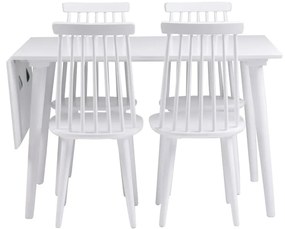 Biely jedálenský stôl Rowico Lotte Leaf, 120 x 80 cm