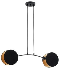 Luster na lanku MOTIF 2xE27/15W/230V čierna