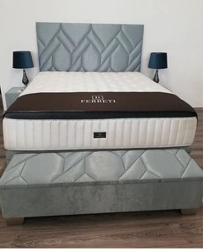 Materasso Čalúnená posteľ Chain + nočné stolíky + taburet, 180 x 200 cm