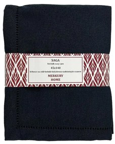 Behúň SAGA čierna 45x140 easy care