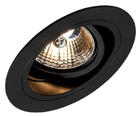 Sada 6 ks Zapustené bodové čierne nastaviteľné okrúhle - skľučovadlo 70