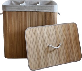 TRENDIE Bambusový kôš na prádlo 150l svetlohnedý + DARČEK