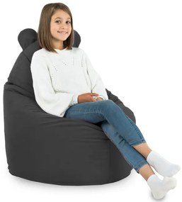 Kreslo pre deti Teddy tmavo sivé