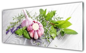 Obraz plexi Cesnak byliny do kuchyne 125x50 cm