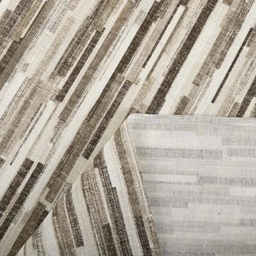 Biante Dekoračný záves Leona LN-176 Hnedo-béžové pásiky 130x210 cm