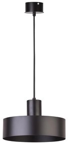 Luster na lanku RIF 1xE27/60W/230V pr. 25 cm čierna