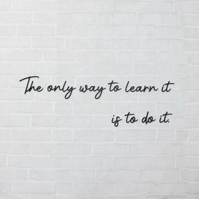 DUBLEZ | Motivačná nálepka na stenu - Citát po anglicky z dreva