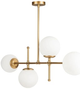 Závesné svietidlo v zlatej farbe Squid Lighting Kruva, výška 57 cm