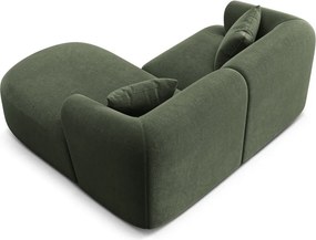 Zelená zamatová rohová pohovka (pravý roh/s leňoškou) Campi – Cosmopolitan Design