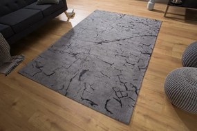 Dizajnový koberec FIRE &amp; EARTH 240 x 160 cm bavlna, šedý
