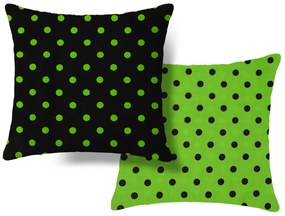 Sada 2 ks dekoračných poťahov na vankúš COLAM GREEN 45x45 cm, zelená