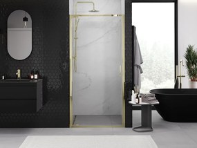 Mexen Exo, výklopné sprchové dvere 60 cm, číre sklo, zlatá, 8181-060-000-50-00