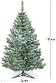 Vianočný stromček Christee 10 150 cm - zelená / biela