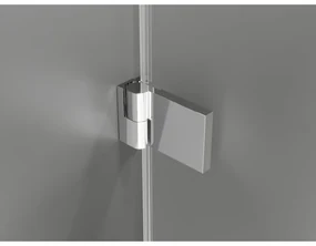 Mexen Lunar-B, pravostranný výklopný sprchový kút 80 x 70 cm, 8mm číre sklo, chrómový profil, 832-080-070-01-00-P