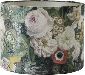 Kvetované tienidlo na lampu Butterfly ocher - Ø 25* 18cm/ E27