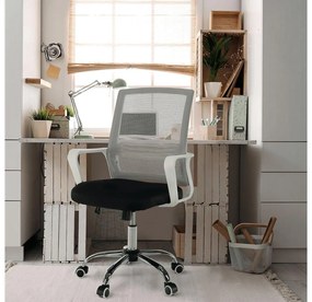 Kancelárska stolička Apilo 2 (sivá + čierna + biela). Vlastná spoľahlivá doprava až k Vám domov. 1075407